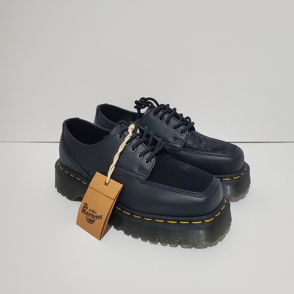 Dr. MARTENS 5-EYE BEX SQUARE TOE HAIR-ON & LEATHER SHOES SIZE 6 - Picture 9 of 13